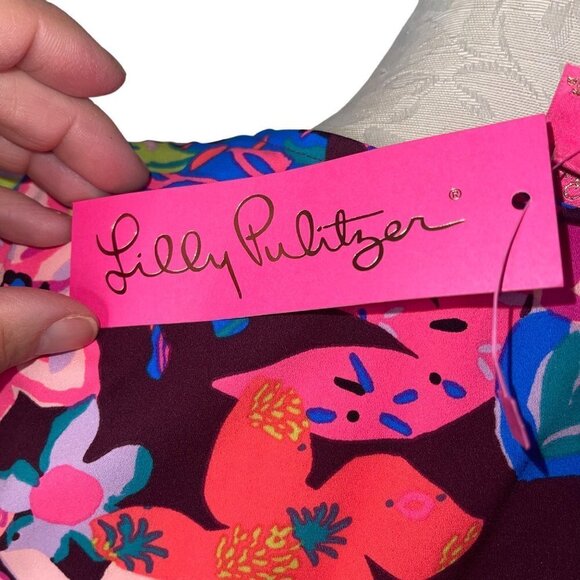 Lilly Pulitzer Womens Dress Size 4 Multicolor Stretch Cherry Ganache New - Picture 4 of 10